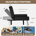 Stylish Leather Futon Sofa Bed with Adjustable Armrests - ShipItFurniture