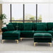 Stylish U Shaped Sectional Sofa Couch with Ottoman - ShipItFurniture