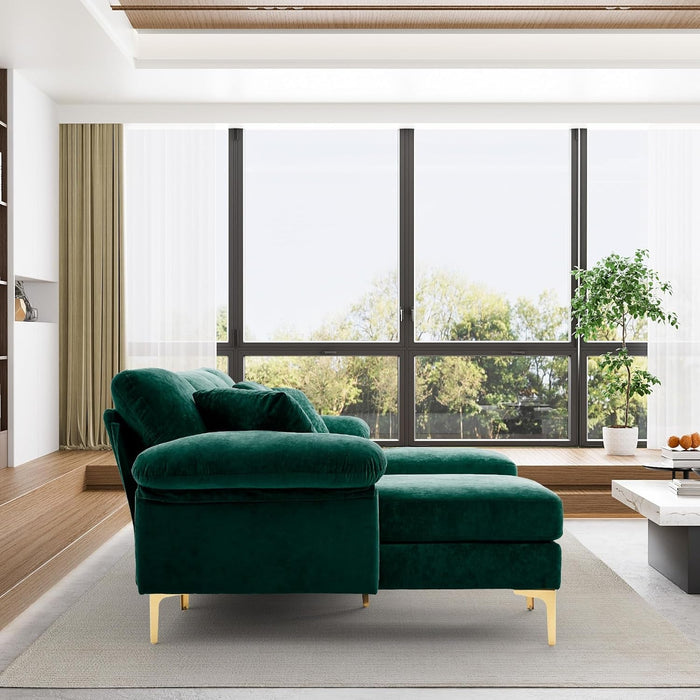 Stylish U Shaped Sectional Sofa Couch with Ottoman - ShipItFurniture