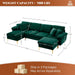 Stylish U Shaped Sectional Sofa Couch with Ottoman - ShipItFurniture