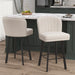 Swivel Counter Height Bar Stools Set of 3, 26'' Modern Barstools with Backs and Metal Legs, Upholstered Bar Chairs, Beige, Fabric Stools for Kitchen Island Chairs - ShipItFurniture