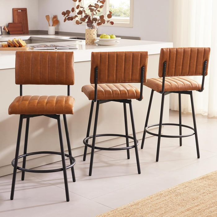 Swivel Bar Stools Cognac Counter Height Stools Swivel Counter