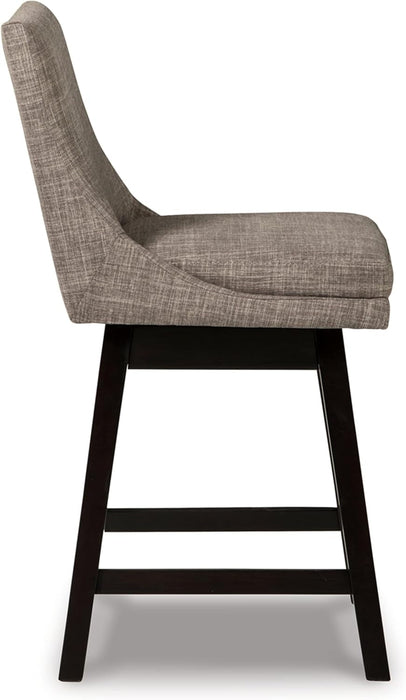 Tallenger 25" Upholstered Swivel Counter Height Barstool, 2 Count, Light Gray - ShipItFurniture