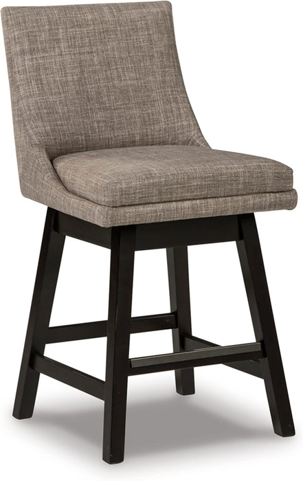 Tallenger 25" Upholstered Swivel Counter Height Barstool, 2 Count, Light Gray - ShipItFurniture