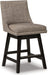 Tallenger 25" Upholstered Swivel Counter Height Barstool, 2 Count, Light Gray - ShipItFurniture