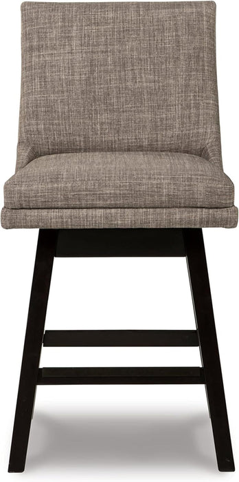 Tallenger 25" Upholstered Swivel Counter Height Barstool, 2 Count, Light Gray - ShipItFurniture