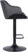 Toby Faux Leather Swivel Barstool, Adjustable, Gray and Black - ShipItFurniture