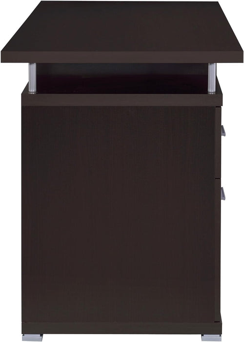 Tracy Modern Contemporary 55 - Inch 2 - Drawer Home Office Computer Writing Desk Study Table with File Cabinet Storage Engineered Wood Eco - Friendly Laminate Brown 800107 - ShipItFurniture