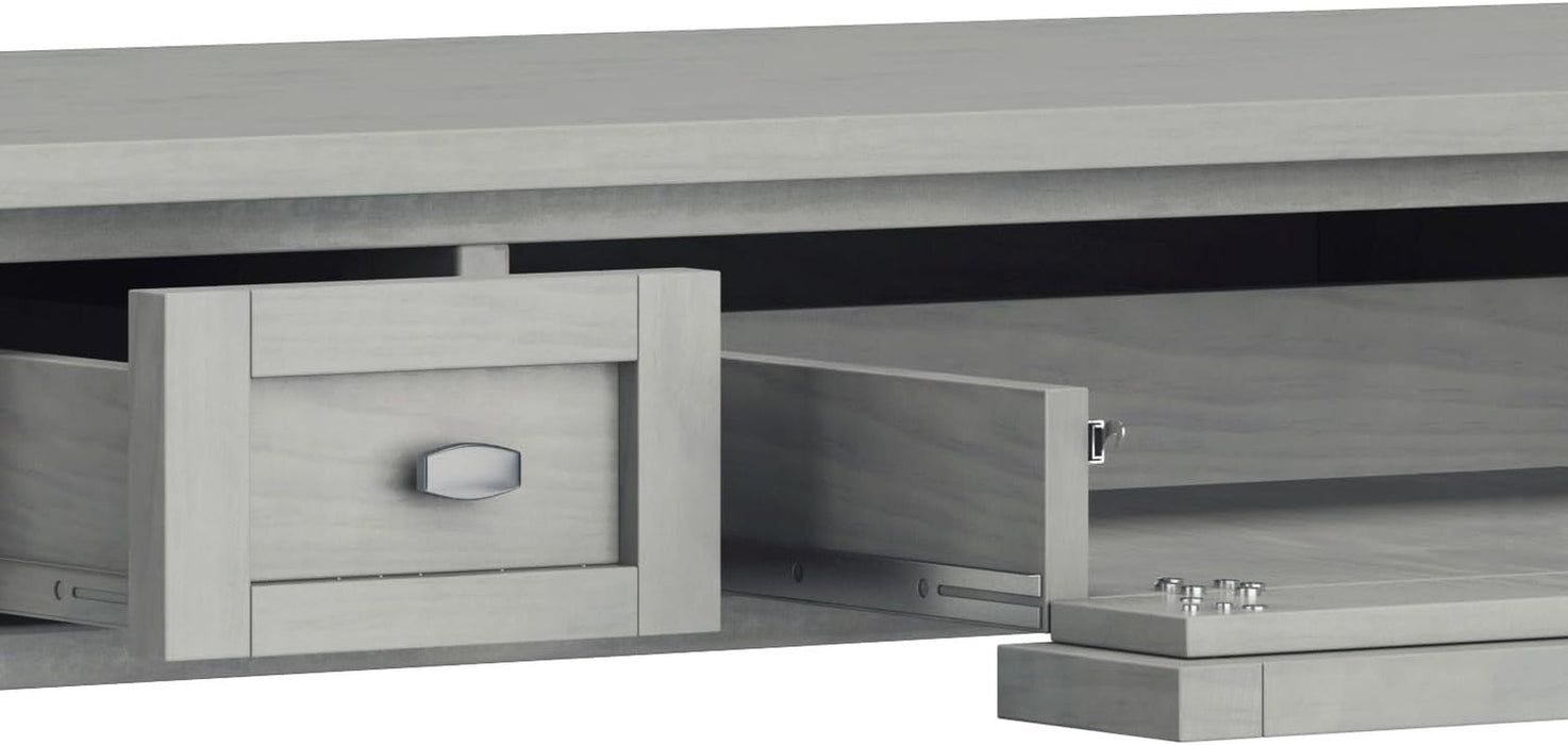 Transitional Solid Wood Writing Desk with Key Features - ShipItFurniture