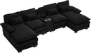 U Shaped Cloud Sectional Sofa with USB Charging Ports - ShipItFurniture