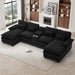 U Shaped Cloud Sectional Sofa with USB Charging Ports - ShipItFurniture