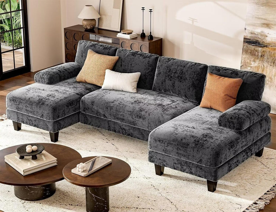 U Shaped Sectional Sofa with Double Chaise Lounge - ShipItFurniture