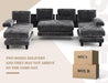 U Shaped Sectional Sofa with Double Chaise Lounge - ShipItFurniture