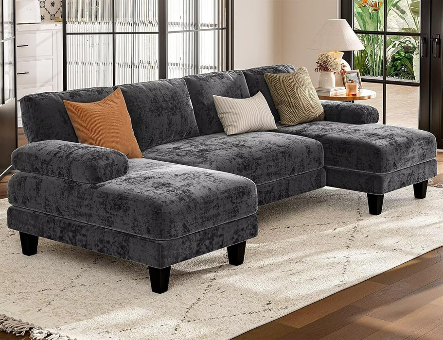 U Shaped Sectional Sofa with Double Chaise Lounge - ShipItFurniture