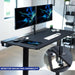 Universal 60 X 30 Inch Black Desk Top With Cable Management - ShipItFurniture