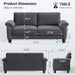 Velvet Deep Couch for Small Spaces with Storage - ShipItFurniture