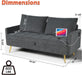 Velvet Loveseat Sofa with Storage and USB Ports - ShipItFurniture