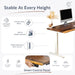Walnut Solid Wood Adjustable Height Standing Desk Home Office - ShipItFurniture