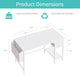 White Small Desk with Drawers - 40 Inch Computer Desk for Small Space Home Office, Modern Simple Study Writing Table PC Desks - ShipItFurniture