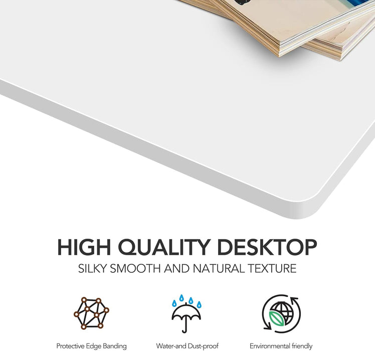Whole - Piece Particle Board Table Top for Standing Desk and Home Office Desk DIY, 55X28X1 Inch White Desk Top - ShipItFurniture