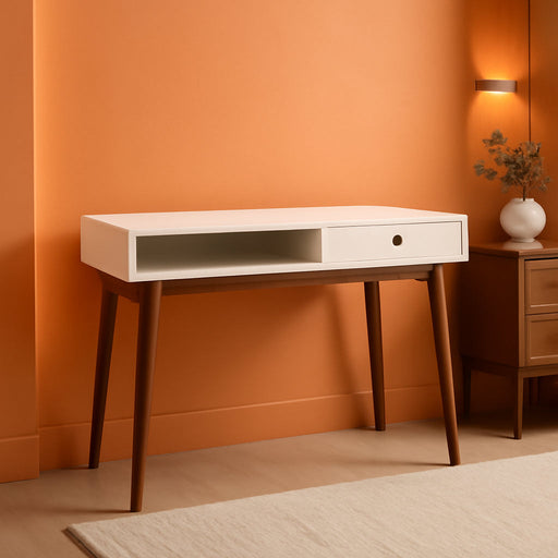 Wood Writing Desk with Drawer Spacious Top and Storage - ShipItFurniture