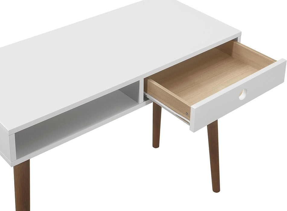 Wood Writing Desk with Drawer Spacious Top and Storage - ShipItFurniture