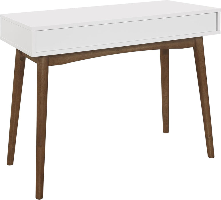 Wood Writing Desk with Drawer Spacious Top and Storage - ShipItFurniture