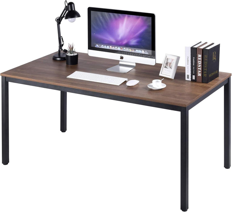 Writing Computer Desk 59 Inch（60"X 30"）Home Office Wooden Writing Study Desk, Large Solid Wood Office Desk, Modern Excutive Desk, Sturdy Laptop Study Table, Walnut - Solid Tabletop Made of MDF - ShipItFurniture