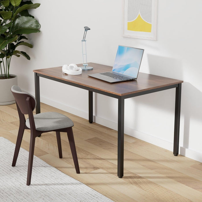 Writing Computer Desk 59 Inch（60"X 30"）Home Office Wooden Writing Study Desk, Large Solid Wood Office Desk, Modern Excutive Desk, Sturdy Laptop Study Table, Walnut - Solid Tabletop Made of MDF - ShipItFurniture
