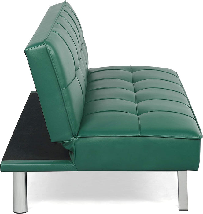 Green Serta Convertible Sofa Bed, 66.1″ W