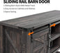 Rustic Sliding Barn Door Console Table