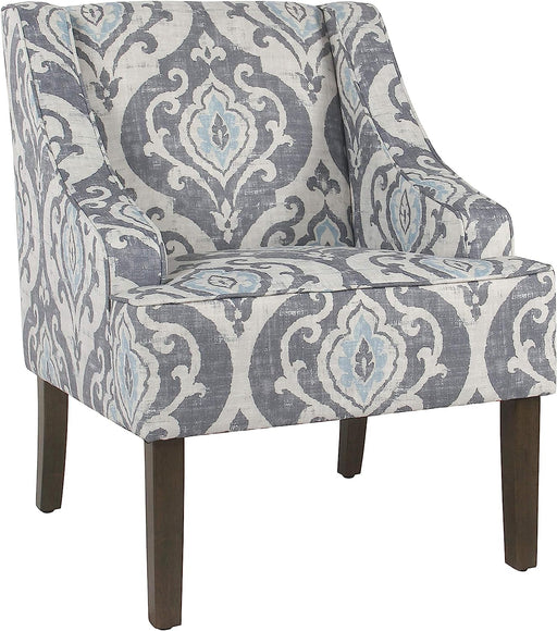 Suri Blue Velvet Accent Chair by Homepop