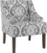 Suri Blue Velvet Accent Chair by Homepop