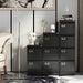 Black 3-Drawer Locking File Cabinet for Home Office