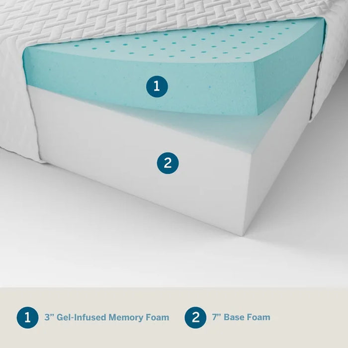 Lucid Comfort 10'' Medium Gel Memory Foam Mattress
