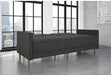 Mid Century Grey Linen Sofa Bed