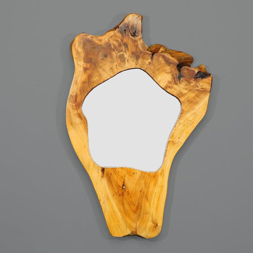 [PJ Collection] Live Edge Fir Wood Wall Mirror, Wood Wall Mirror, Live Edge, Floating Wall Mirror, Live Edge Mirror, Handcrafted Wall Mirror (Large)