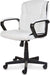 White Office Chair with Armrests and Adjustable Features