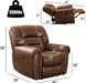 Electric Recliner Chair with Bonded Leather (Nut Brown)