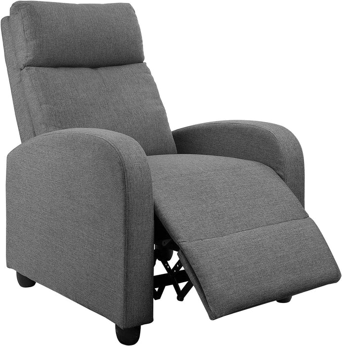 Aurora Grey Adjustable Home Theater Recliner