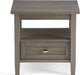 Warm Shaker Solid Wood Rectangle End Table - Farmhouse Grey