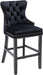 Set of 2 Upholstered Velvet Cushion Barstools