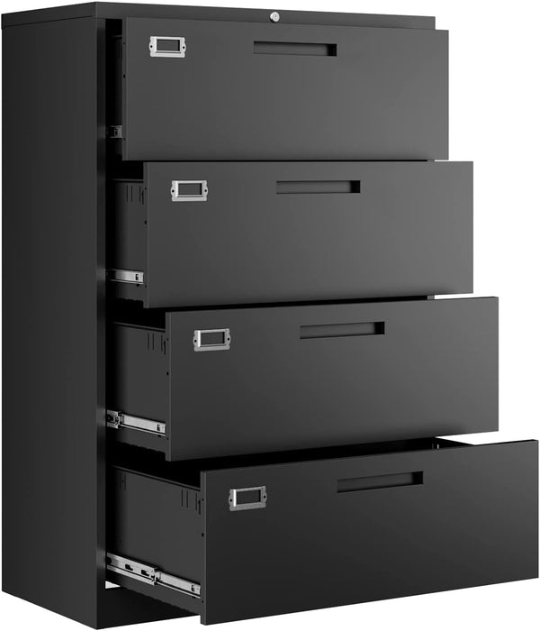 4-Drawer Metal Filing Cabinet with Lock (Assembly Required)