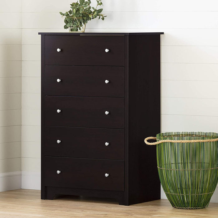 Vito Collection Chocolate 5-Drawer Dresser