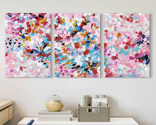 Pink Floral Canvas Wall Art for Decor