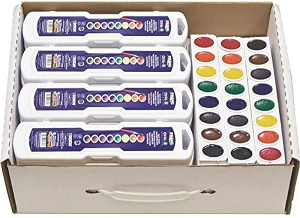 Crayola Non-Toxic Semi-Moist Watercolor Paint Set, Plastic Oval