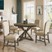 5Pc Dining Table Set, Functional Furniture Retro Style Dining Table Set with Extendable Table