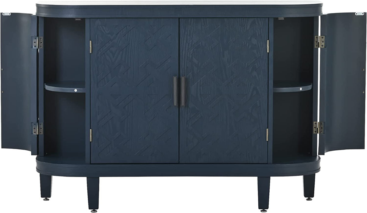 Blue Wood Buffet Sideboard