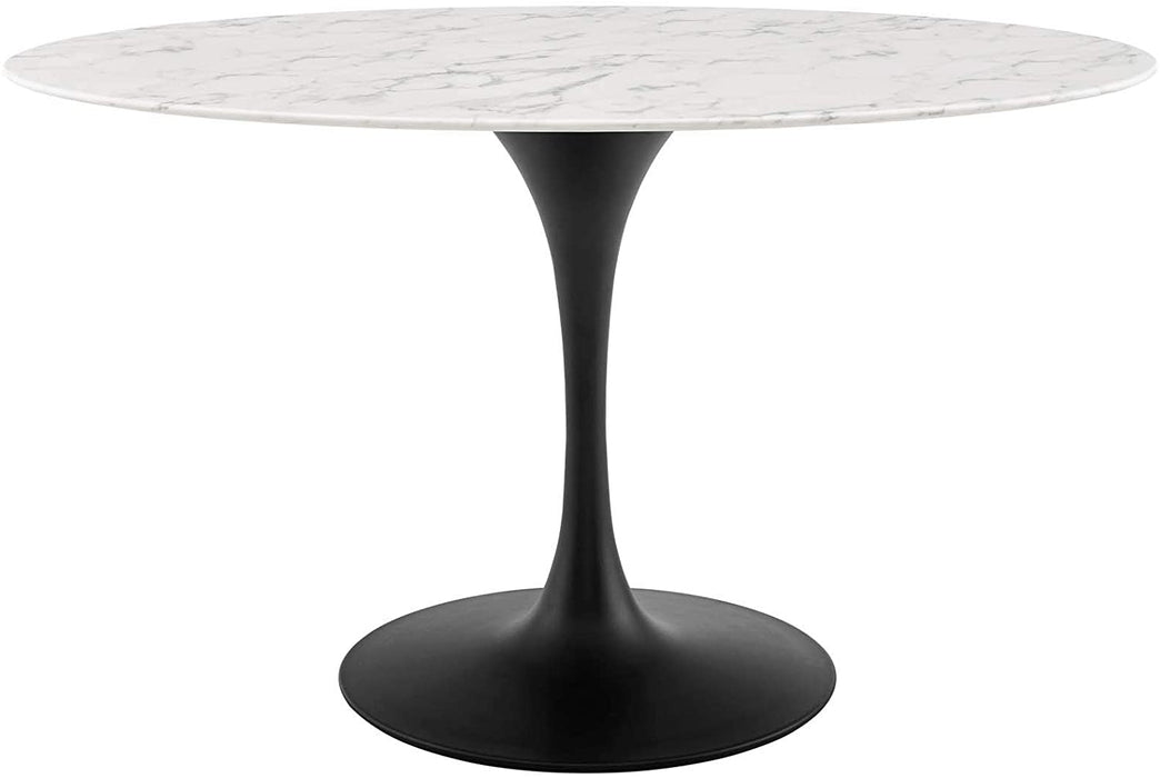 Lippa 54″ Oval-Shaped Dining Table, Black