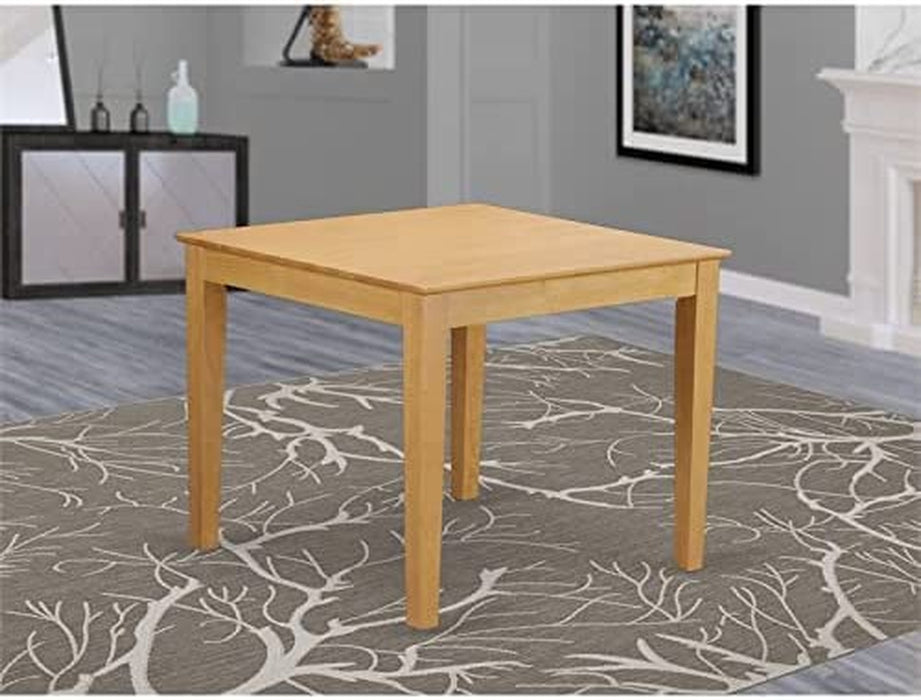 Modern Square Oak Dining Table, 36 X 30